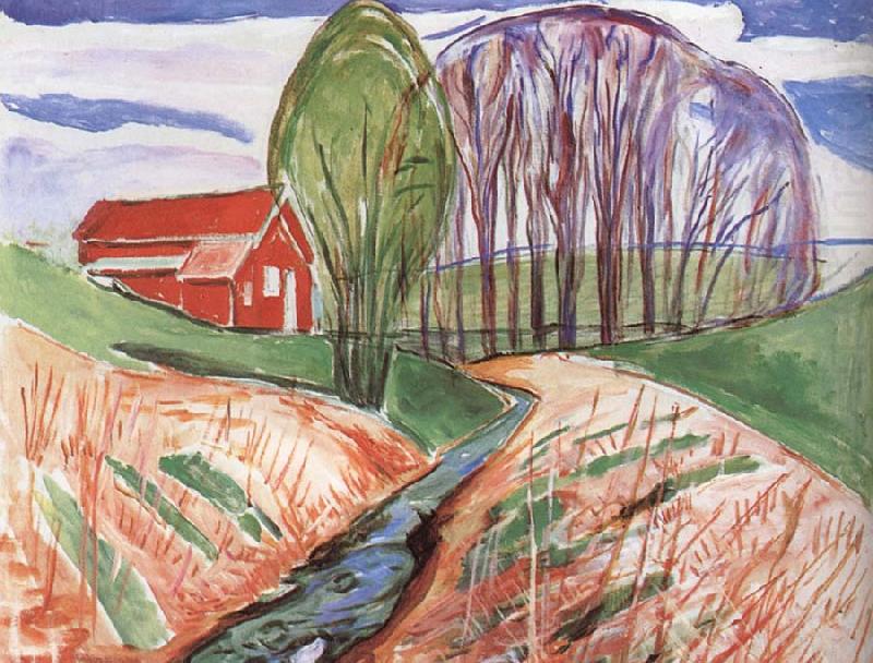 Red House in the Spring, Edvard Munch